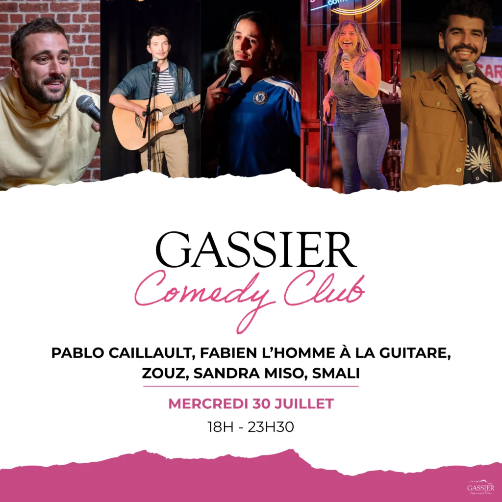 Gassier Comedy Club - PABLO CAILLAULT, FABIEN L'HOMME À LA GUITARE, ZOUZ, SANDRA MISO, SMALI
