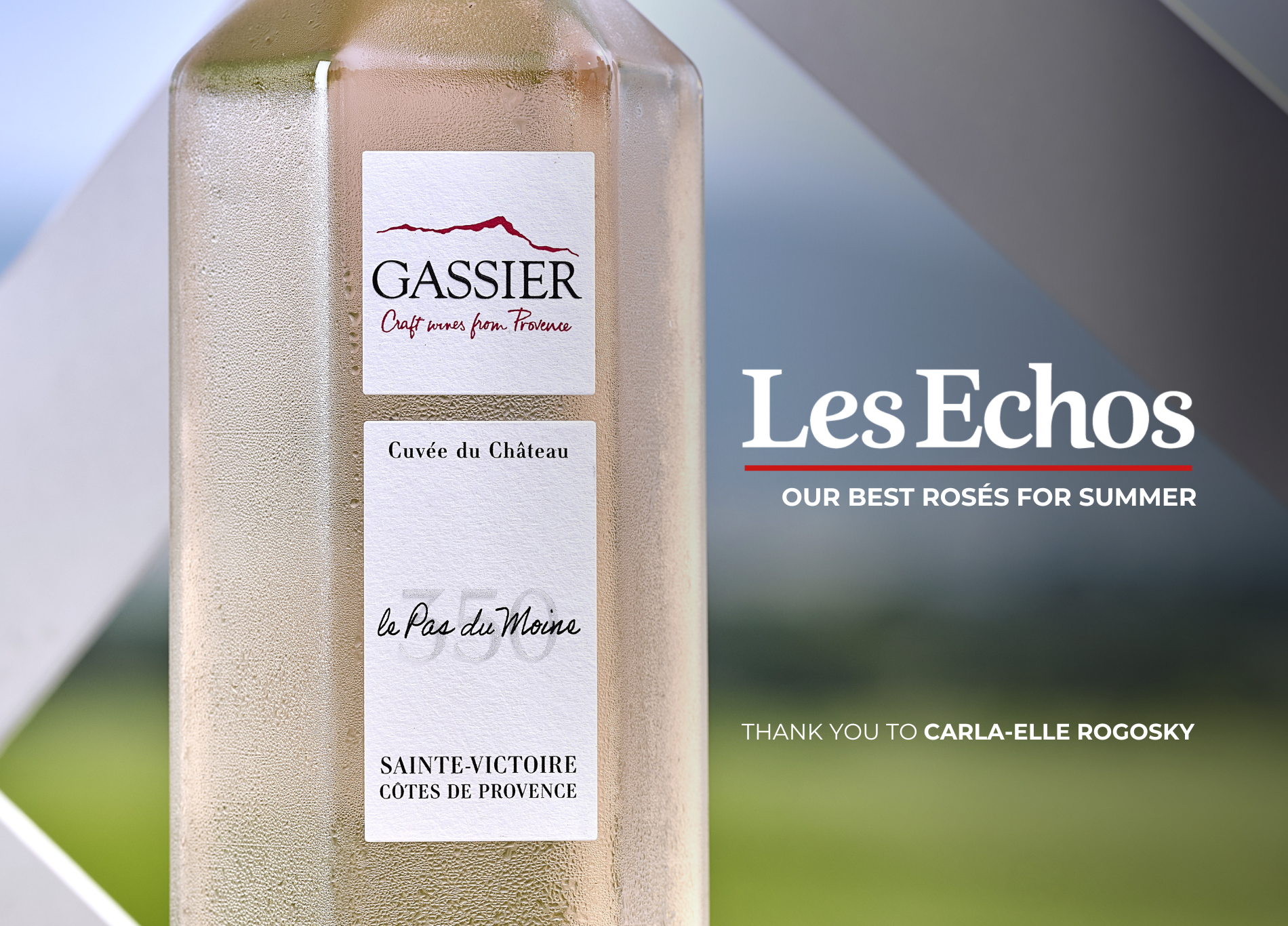 Le Pas du Moine - 350 Rosé, Featured in Les Echos' Summer Selection