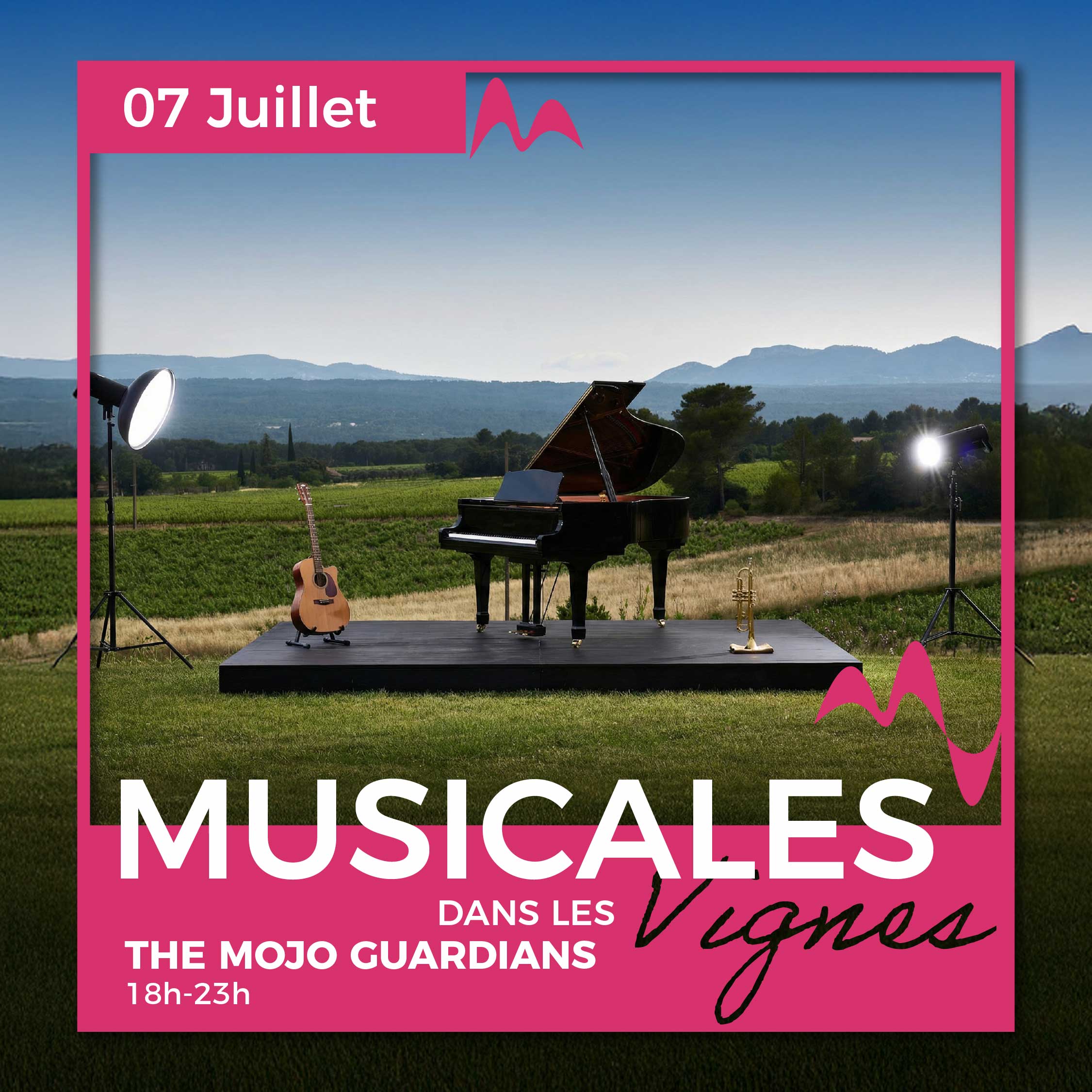 Musicales dans les Vignes au Château Gassier : événements uniques près d’Aix-en-Provence : activités en famille ou entre amis, soirées en plein air, spectacles, concerts et expériences œnotouristiques au cœur des vignes.