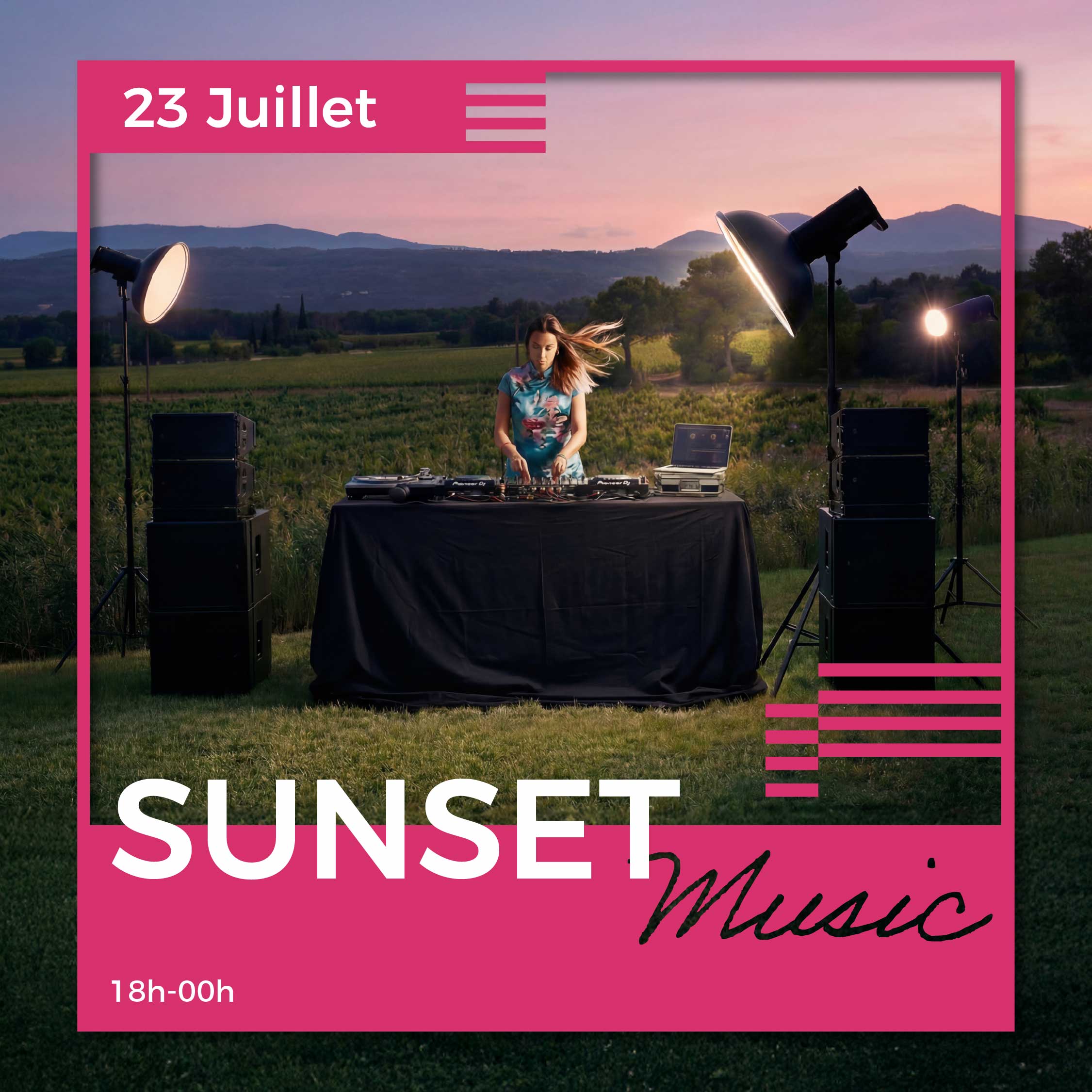 Sunset Music au Château Gassier : événements uniques près d’Aix-en-Provence : activités en famille ou entre amis, soirées en plein air, spectacles, concerts et expériences œnotouristiques au cœur des vignes.