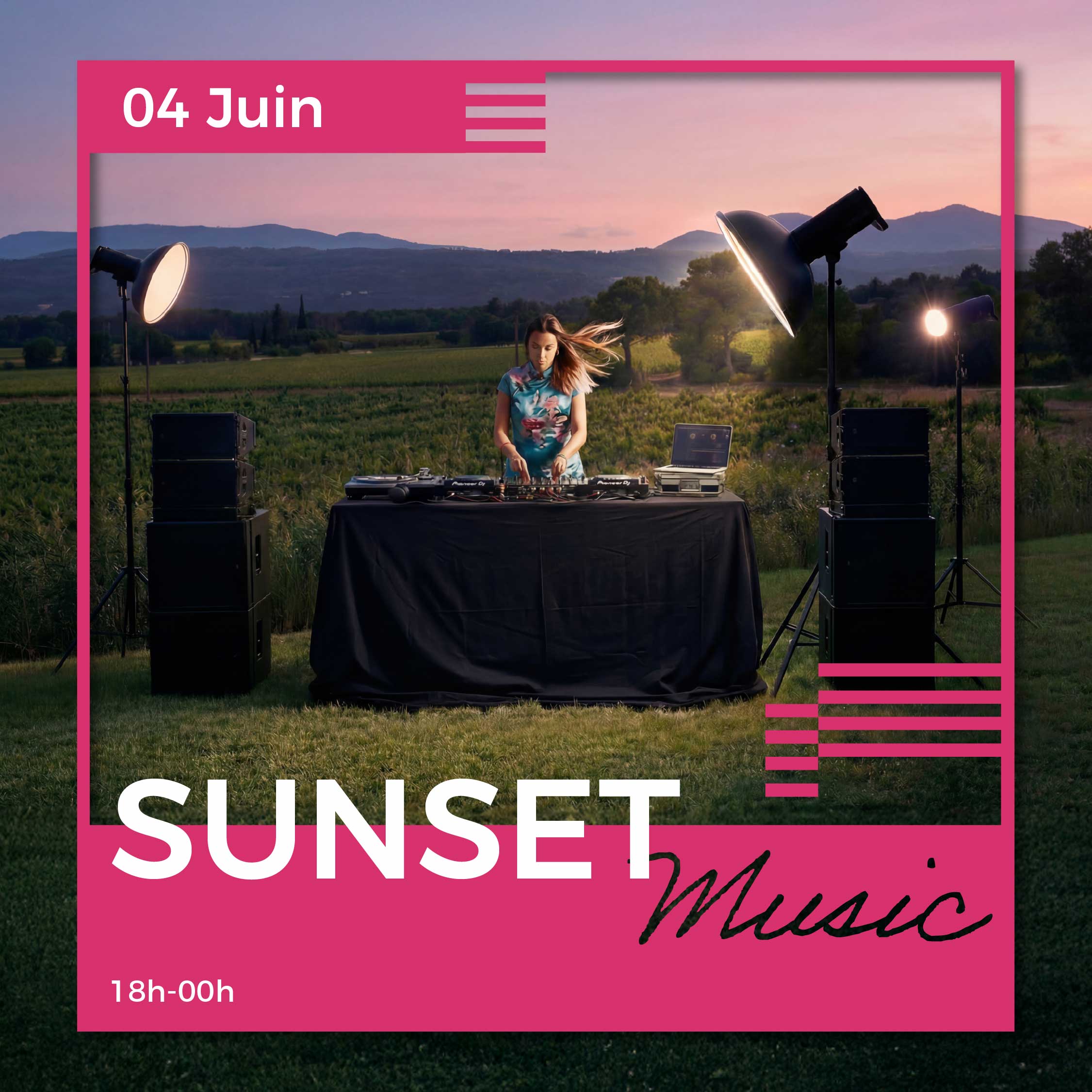 Sunset Music au Château Gassier : événements uniques près d’Aix-en-Provence : activités en famille ou entre amis, soirées en plein air, spectacles, concerts et expériences œnotouristiques au cœur des vignes.