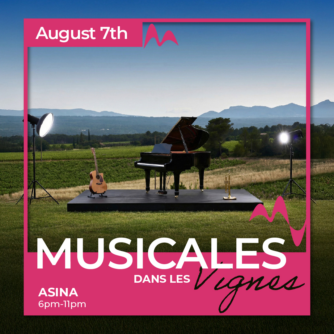 Musicales dans les Vignes at Château Gassier : unique events near Aix-en-Provence — activities with family or friends, open-air evenings, shows, concerts, and wine tourism experiences in the heart of the vineyards.