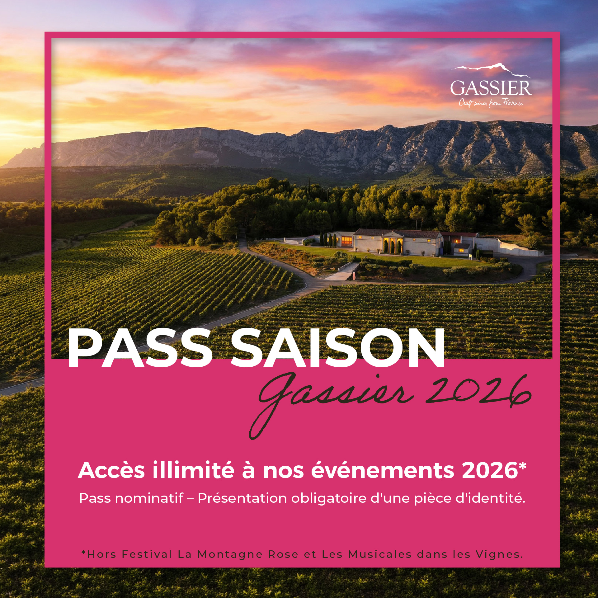 Pass saison événements - Aix-en-Provence - Les événements estivaux au Château Gassier